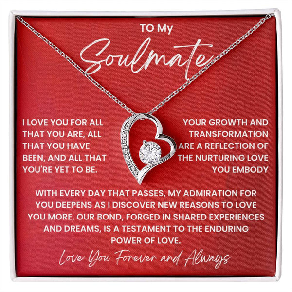 To My Soulmate, I love you for all that you are, Forever Love Necklace